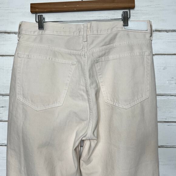 RE/DONE 40s Zoot Straight Jeans Vintage White Denim Size 31 - Picture 7 of 12